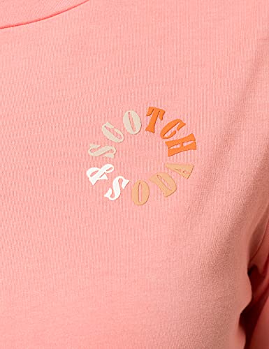 Scotch & Soda Regular Fit Crew Neck tee In Organic Cotton Camiseta, Flamingo Pink 3531, S para Mujer