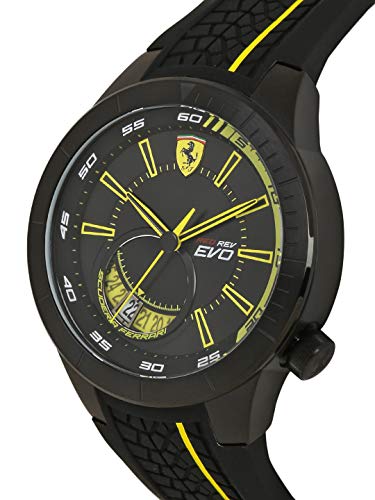 Scuderia Ferrari Reloj Analógico para Hombre de Cuarzo con Correa en Caucho SF0830340