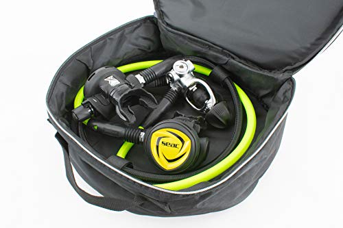 SEAC Mate Reg Bolsa de Buceo para reguladores, diámetro 32,5 cm, Adultos Unisex, Negro, One Size