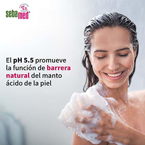 SEBAMED Emulsión sin jabón con aceite de oliva, óptima para piel seca, formulada a pH 5.5 con aceite de oliva que refuerza y protege la función de barrera natural del manto ácido de la piel, 200 ml