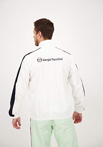 Sergio Tacchini Chándal Agave Tracksuit con bolsillos con cremallera para hombre, Egret/Spray, S