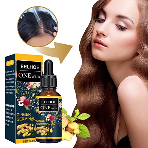 Sérum de Crecimiento del Cabello, Hair Growth Serum, Antipérdida de Cabello Esencia de Jengibre, Anticaida de Cabello Promover Hombres y Mujeres para el Crece Rápido  del Cabello