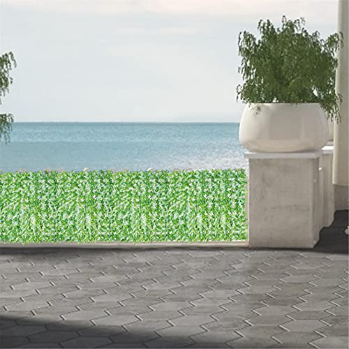 Seto Artificial de Ocultación para Jardín de Plástico Verde, Valla de Setos y Hojas de Hiedra Artificial, Decoración para Exteriores y Jardines