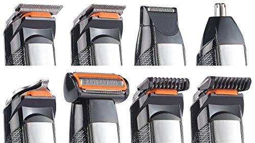 Sichler Men's Care Cortador de pelo: Juego de recortadora inalámbrica 6 en 1, Navajas para el cuerpo y la barba, Cortapelos y mucho más (Eléctrico 6 en 1 Maquinilla de afeitar)