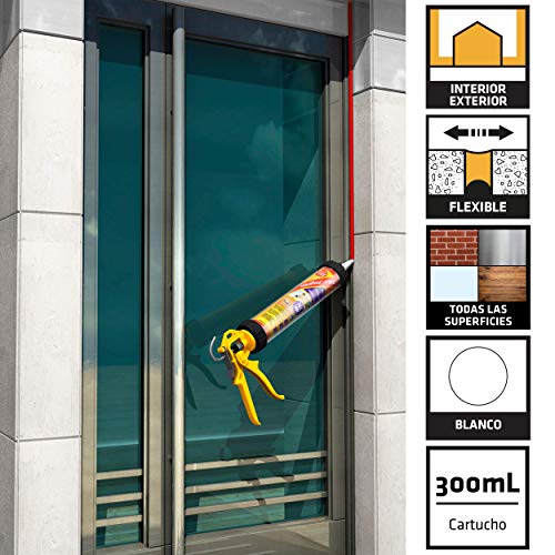 Sikaflex 11 FC Purform, Blanco, Masilla adhesiva multiusos, sellado y pegado, Sellador poliuretano multisoportes, interior y exterior, 300ml