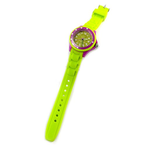 Silicona reloj de pulsera 'Lulu Castagnette'púrpura verde.