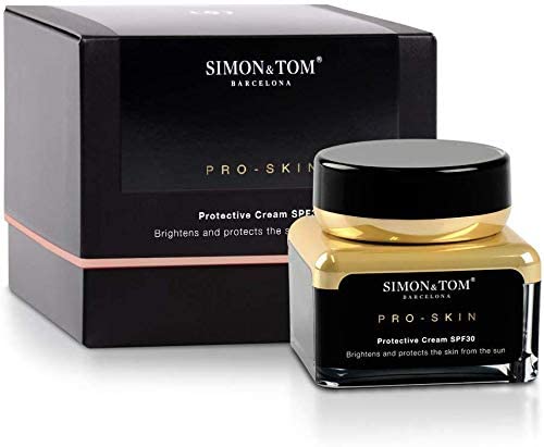 SIMON & TOM - CREMA HIDRATANTE Y PROTECTORA CON SPF 30 PRO SKIN - Corrige y equilibra el tono de la piel - Controla las manchas - Textura ligera - Con aceite de rosa de mosqueta / 50 ml.