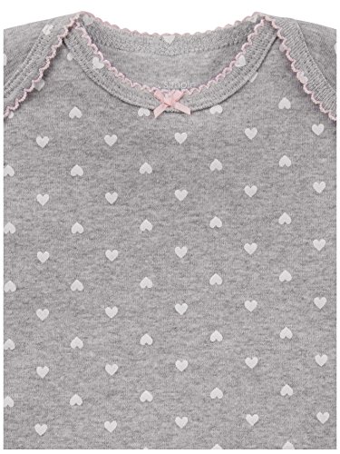 Simple Joys by Carter's - Body de manga corta para niña (6 unidades) ,Pink Dino, Floral, Mint, White, Gray ,3-6 Meses