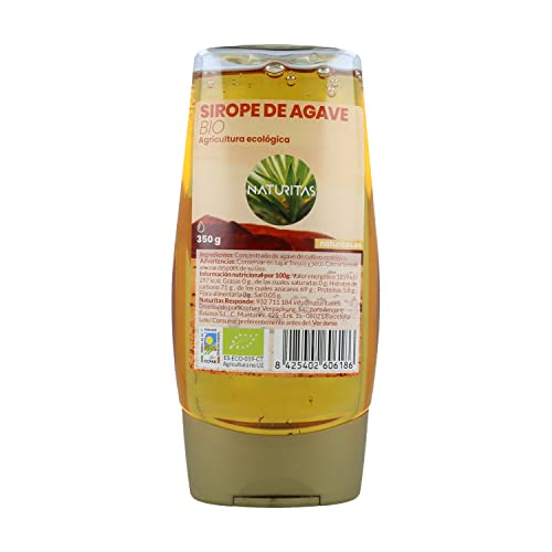 Sirope de Agave bio 100% Puro con Antigoteo 350 g Naturitas | Prebiótico | Bajo índice glucémico | Alternativa al azúcar