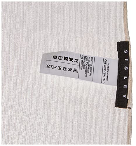 Sisley Scarf 6GZEWU00J Pashmina Shawl, White 903, Talla única (Pack de 2) para Mujer