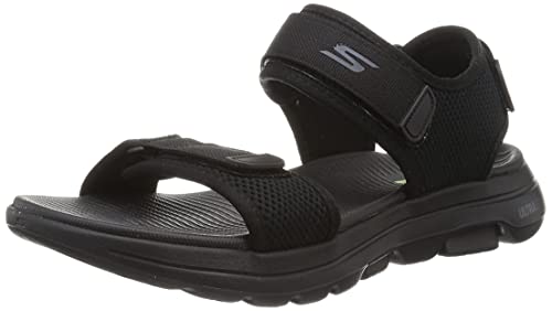 Skechers Go Walk 5 Sandalen, Zapatillas Hombre, Negro Negro Negro Borde Sintético BBK, 47.5 EU