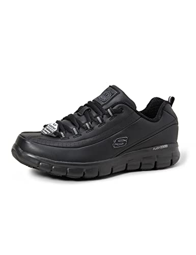 Skechers Sure Track-Trickel, Zapatos Mujer, Negro (Blk Black Leather), 39 EU