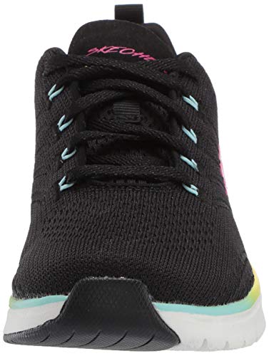 Skechers Ultra Groove Pure Vision, Zapatillas Mujer, Negro Negro Malla Multi Trim Bkmt, 37.5 EU