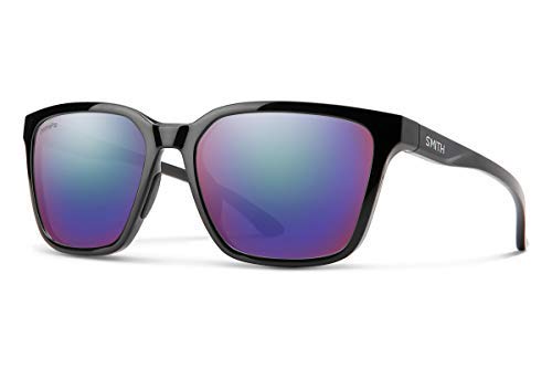 SMITH Shoutout Gafas, Negro/Chromapop Polarizado Violeta Espejo, 57 Unisex Adulto