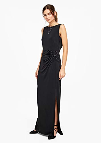 s.Oliver BLACK LABEL 70.911.81.3253 Vestido de Fiesta, Negro (Forever Black 9999), 40 (Talla del Fabricante: 38) para Mujer