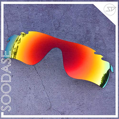 SOODASE Para Oakley Radarlock Path Vented Gafas de sol Rojo Lentes de repuesto polarizadas