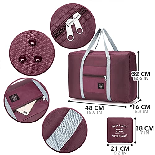 SPAHER Bolsas de Viaje Plegable Maletas Viaje Ligera Bolsas para Viaje Bolsa de Equipaje Bolsas para Maletas Organizador Bolsa Deporte Bolso Mano Equipaje Bolsos de Viaje Fin de Semana