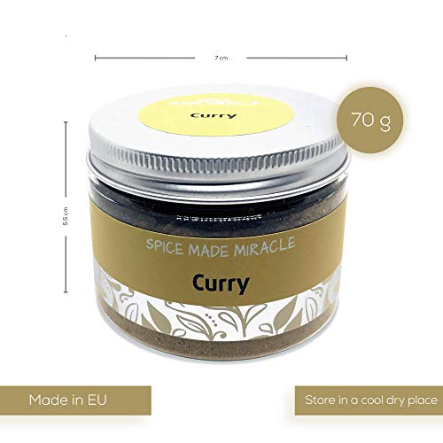 Spice Made Miracle Curry Condimento - curry mezcla de especias de pollo, arroz y pastas - Gourmet especia de mezcla - Indian Kitchen Especias, 70g