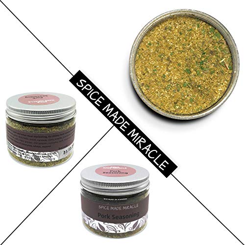 Spice Made Miracle de cerdo condimento - mezcla de especias para platos de cerdo, guisos y cazuela, Barbacoa - BBQ Rub - Gourmet especia de mezcla, 70g