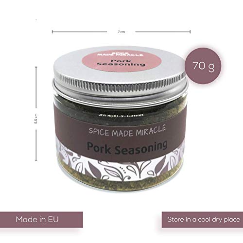 Spice Made Miracle de cerdo condimento - mezcla de especias para platos de cerdo, guisos y cazuela, Barbacoa - BBQ Rub - Gourmet especia de mezcla, 70g