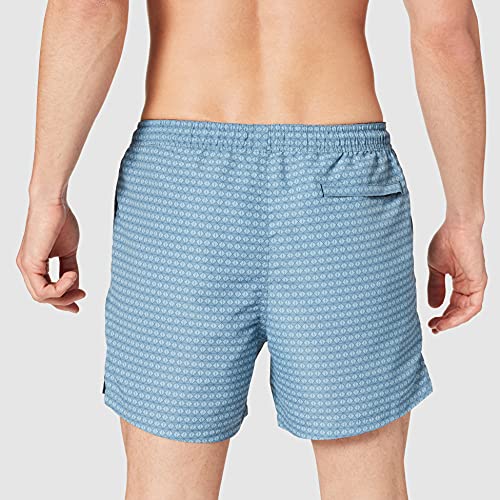 Springfield Rombos Bañador para Hombre, Estampado Azul, L