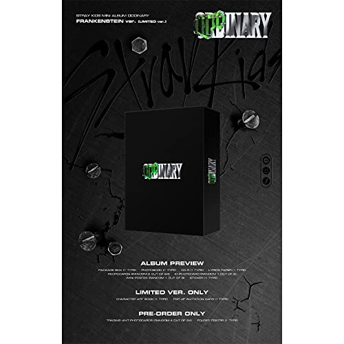 Stray Kids MINI ALBUM [ ODDINARY ] LIMITED FRANKENSTEIN ver + RE:NK paquete de máscara