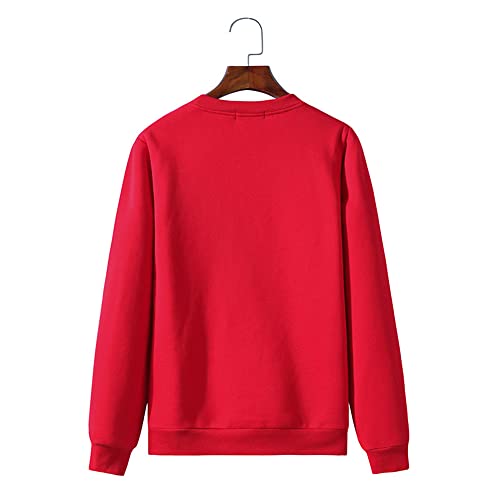 Sudadera Hombre Urbano Clásico Moda Cuello Redondo Ajuste Regular Hombre Pullover Otoño Invierno Exquisito Color Sólido Hombre Correr Shirt Diaria Cómodo All-Match Hombre Manga Larga