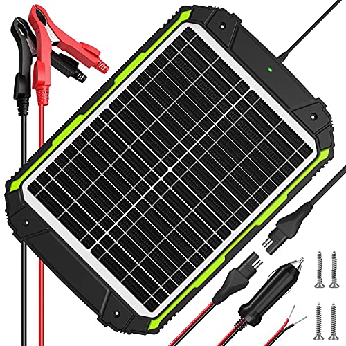 Sun Energise 12V 20W Panel Solar Portátil Cargador de Batería, Controlador de Carga MPPT Inteligente Incorporado Para Automóvil, Barco, RV, ATV, Remolque, Deportes de Motor, Moto de Nieve