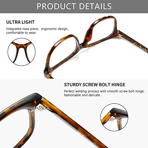 SUNGAIT Gafas para Anti luz Azul, para Computadora, Lectura, Video Juegos,Potente Filtro de luz Azul, Tortoise