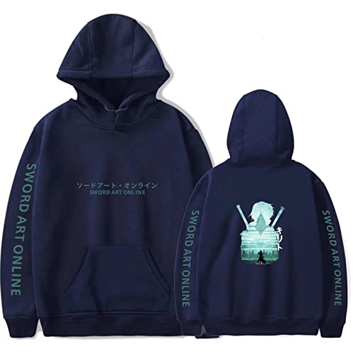 Sword Art Online Sudaderas con capucha unisex Kirito Kazuto Cosplay manga SAO Under World Alice Kirigaya Pullover Sudaderas para mujeres y hombres, 18 Espada Anime, 3XL