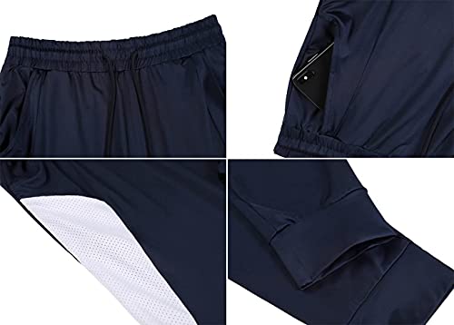 Sykooria Pantalon Chandal Hombre Verano, Pantalones Largos Deportivos Jogger para Hombre con Bolsillos, UPF 50+ Protección Solar UV, Ligeros, Secado Transpirables,Rápido Entrenamiento Casuale(Azul,M)