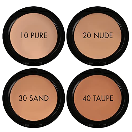 Tahe Compact Foundation Perfect Base de Maquillaje Compacta Antiedad, Cobertura Perfecta, FPS 50+, 15 g (10 Pure)