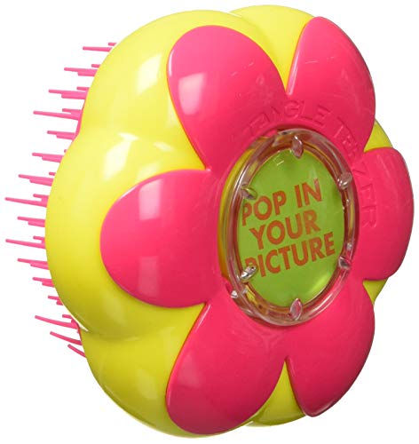 Tangle Teezer Flower pot - Cepillo para el pelo, color rosa y amarillo (6 pétalos)