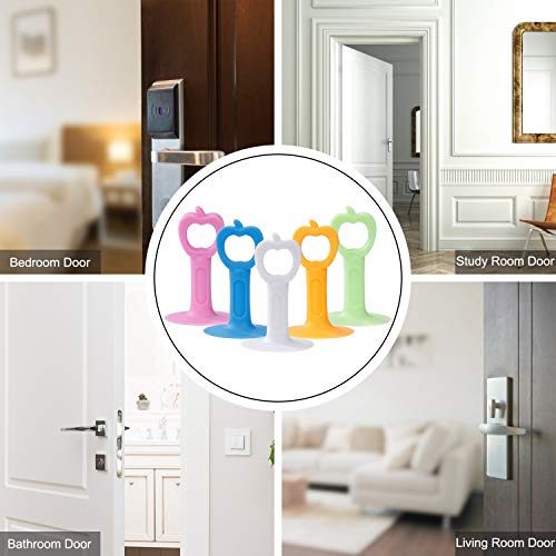 Tapón de Silicona para Puerta Tope de Anticolisión Puerta la Perilla Silicona Parachoques Protector de Cuña para Puerta Silenciador Topes para Armario o Puerta 10 Piezas (Multicolor)