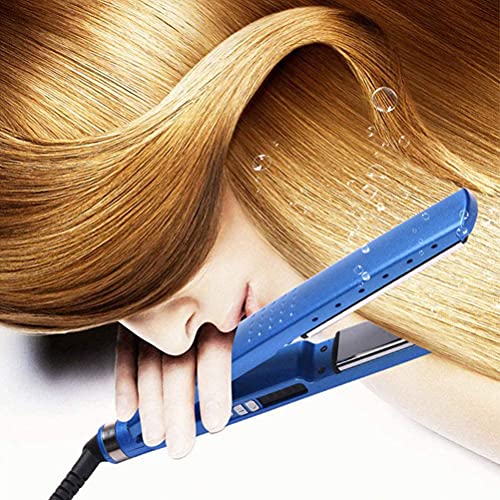 Taurusb Pro Nano Titanium Azul Plancha para El Cabello Hierro 1.25"Placa Fast Flat Salon Salón LED Pantalla LED 450F Temperatura Placa De Planchas Rápidas Placas De Plancha Peluquería Plancha