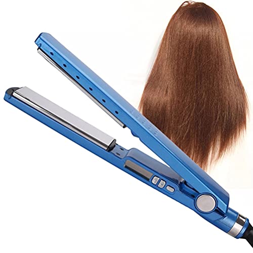 Taurusb Pro Nano Titanium Azul Plancha para El Cabello Hierro 1.25"Placa Fast Flat Salon Salón LED Pantalla LED 450F Temperatura Placa De Planchas Rápidas Placas De Plancha Peluquería Plancha