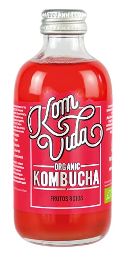 Té kombucha. Komvida. Kit sabor Frutos rojos. 12 botellas de 250 ml. Envío en frío.