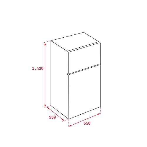 Teka | Frigorífico de Libre Instalación Defrost | Modelo FTM 240 | 2 Puertas y Cajón FreshBox | Eficiencia Energética A+ | Color Blanco | 143 x 55 x 55 cm