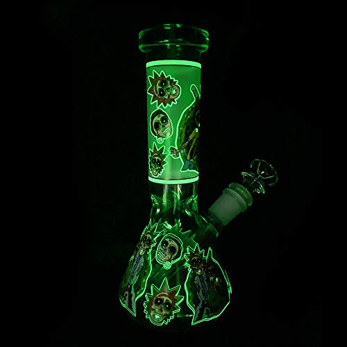 The7boX Tubos de agua de fumar de vidrio Bong con Downstem 14mm Luminoso Bongs 21cm 8.3"