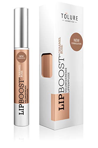 Tolure Cosmetics Lipboost Caramel Rosé 6 ml – Brillo de labios para labios más llenos – Cuidado de los labios – Brillo de labios – Make Up