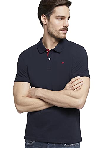 TOM TAILOR Basic Polo Camisa de polo, Hombre, 10668/Sky Captain Blue, XXXL