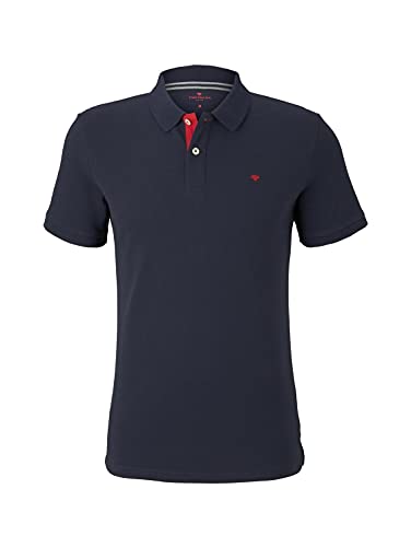 TOM TAILOR Basic Polo Camisa de polo, Hombre, 10668/Sky Captain Blue, XXXL