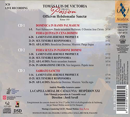 Tomas Luis de Victoria – Passion – Officium Hebdomadae Sanctae