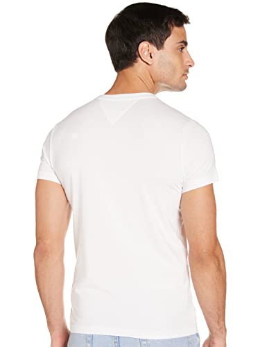 Tommy Hilfiger Core Stretch Slim Cneck tee Camiseta, Blanco (Bright White 100), M para Hombre