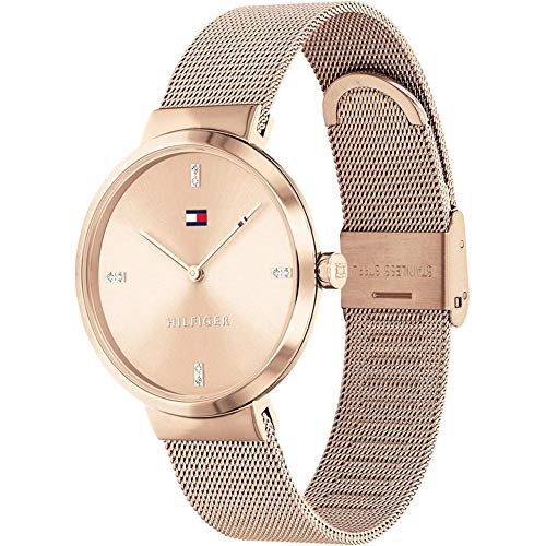 Tommy Hilfiger Reloj Analógico para Mujeres. de Cuarzo con Correa en Acero Inoxidable 1782218