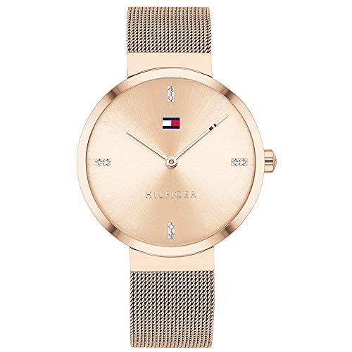 Tommy Hilfiger Reloj Analógico para Mujeres. de Cuarzo con Correa en Acero Inoxidable 1782218