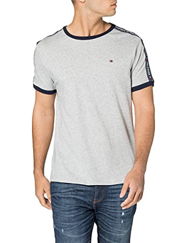 Tommy Hilfiger RN tee SS Camiseta, Gris (Grey Heather 004), Medium para Hombre