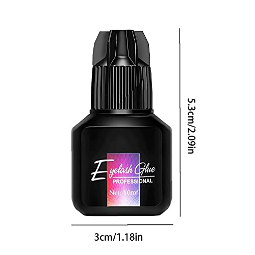 TOPofly Extensiones de pestañas, 10ML Pegamento Profesional Individual pestañas de extensión, Extra Fuerte Semi Permanente de Secado Libre de látex para la Belleza de Las Mujeres