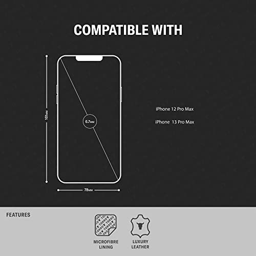 TORRO Funda Calcetín Compatible con iPhone MAX con Tamaño de Pantalla de 6.7 Pulgadas - Estuche de Cuero Genuino de Calidad, Perfil Delgado y Ligero (Marrón Claro)