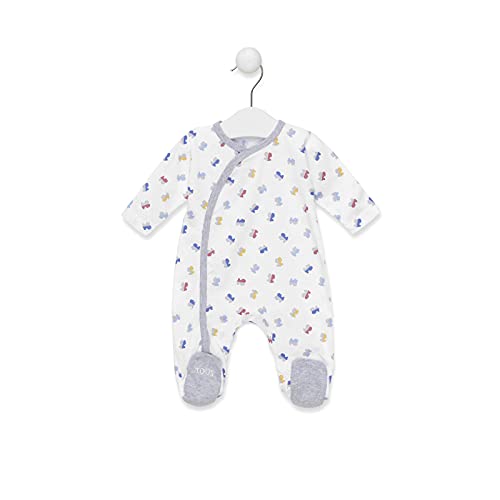 TOUS BABY - Pelele de Manga Larga con Estampado HBear para tu Bebé. Color Blanco.(1 a 18 Meses) (12-18 meses)